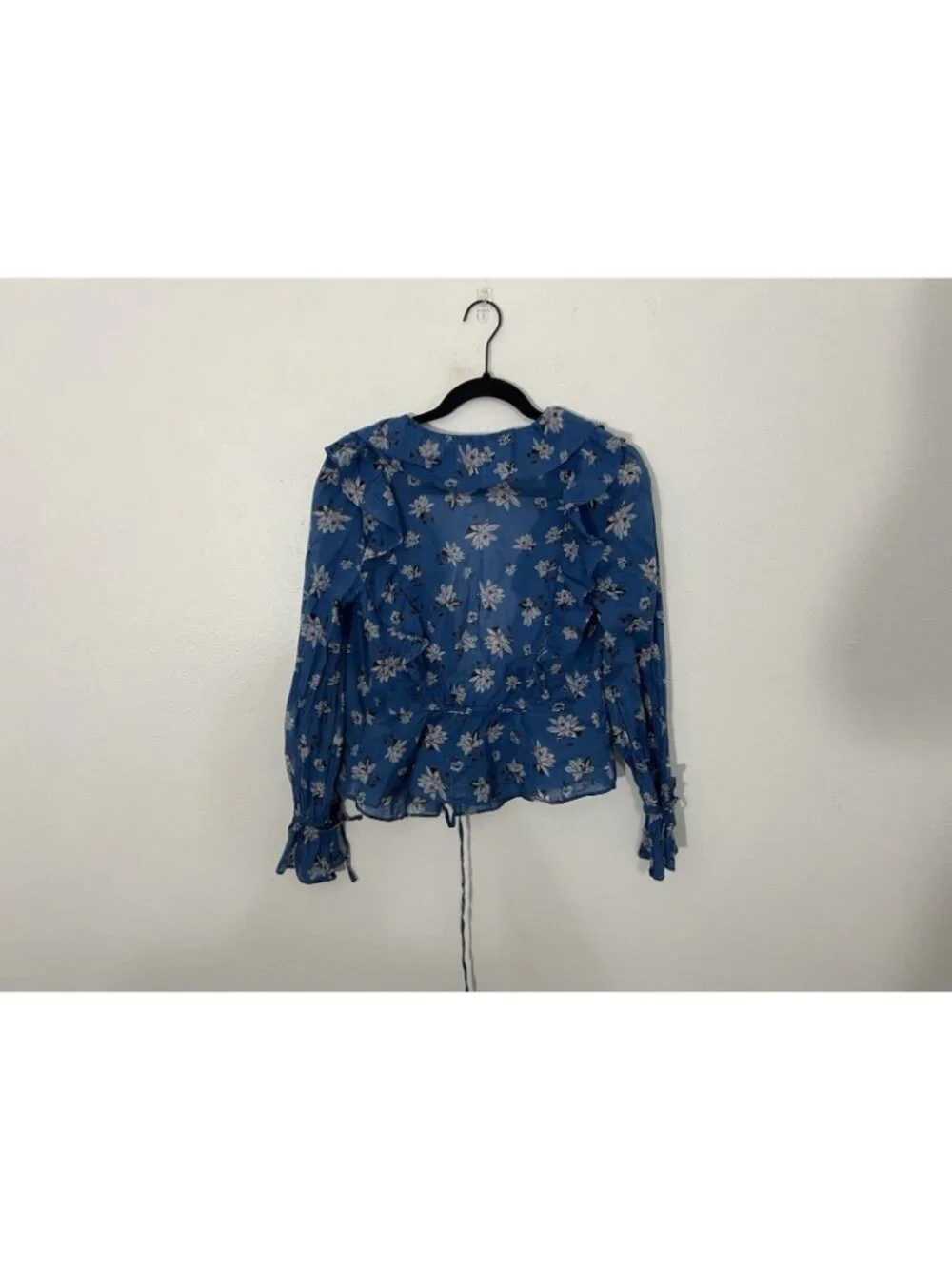Free People Amanda Ruffle Top In Cool Combo Size XS
